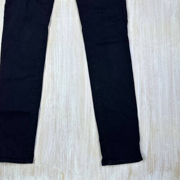 Ag Adriano Goldschmied Black The Mid Rise Stevie Slim Straight Jeans Women's 25 - Picture 4 of 13